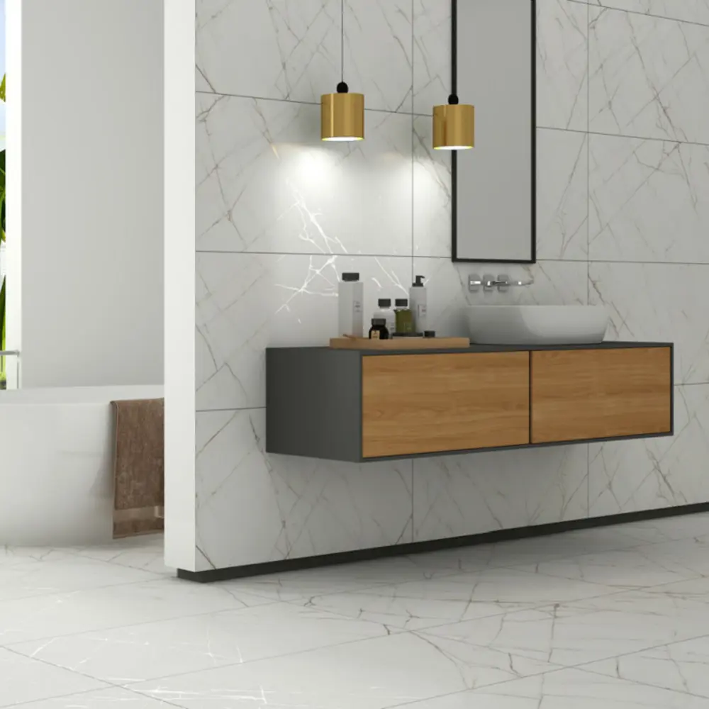 Керамогранит "Sonex" Cracle white карвинг 60x120см цвет белый с прожилками — купить в Екатеринбурге