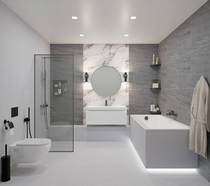 Керамогранит "Wan Sheng" Butterfly 600x1200 (1200*600 мм) Серый — купить в Екатеринбурге